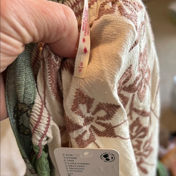 Free People Bohemian Green and Cream Dress - Picture 9 of 9